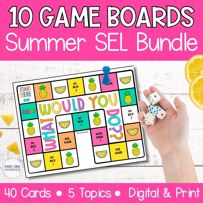 SEL Summer Social Skills Learning Activities Bundle