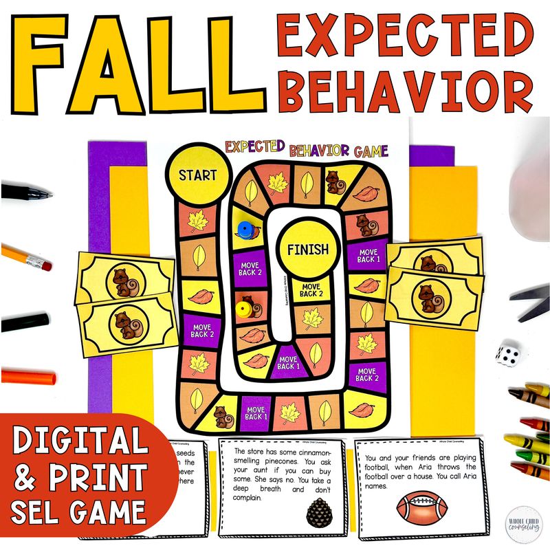 Fall Expected vs. Unexpected Behavior Print and Digital Game