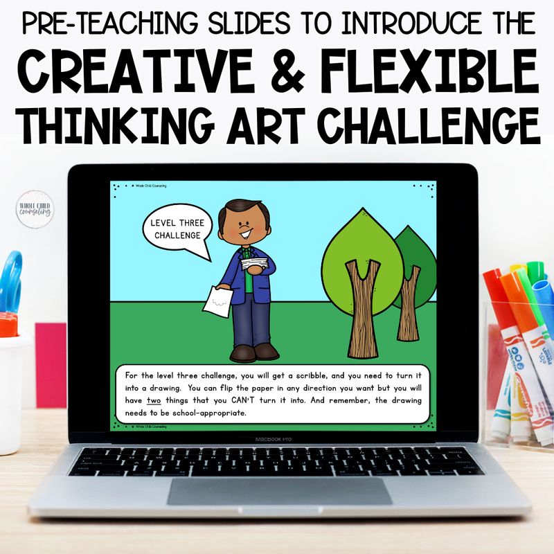 100+ Flexible Thinking No-Prep Differentiated Art Challenges