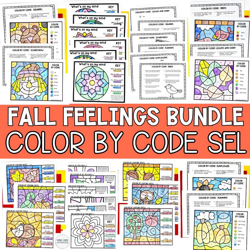 Fall Feelings Color By Code Bundle