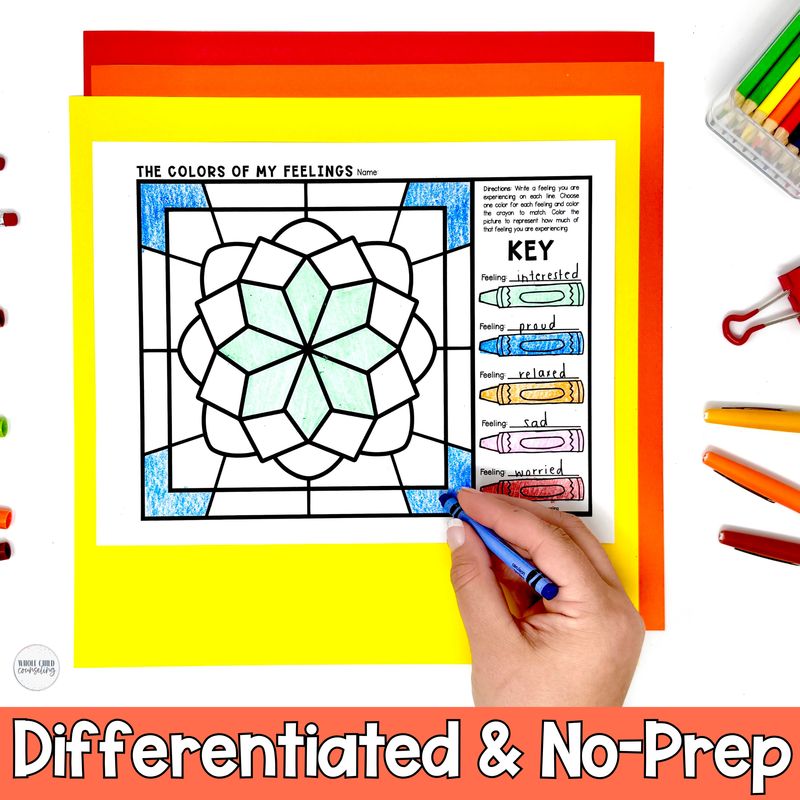Color By Code Fall Feelings Bird Activity