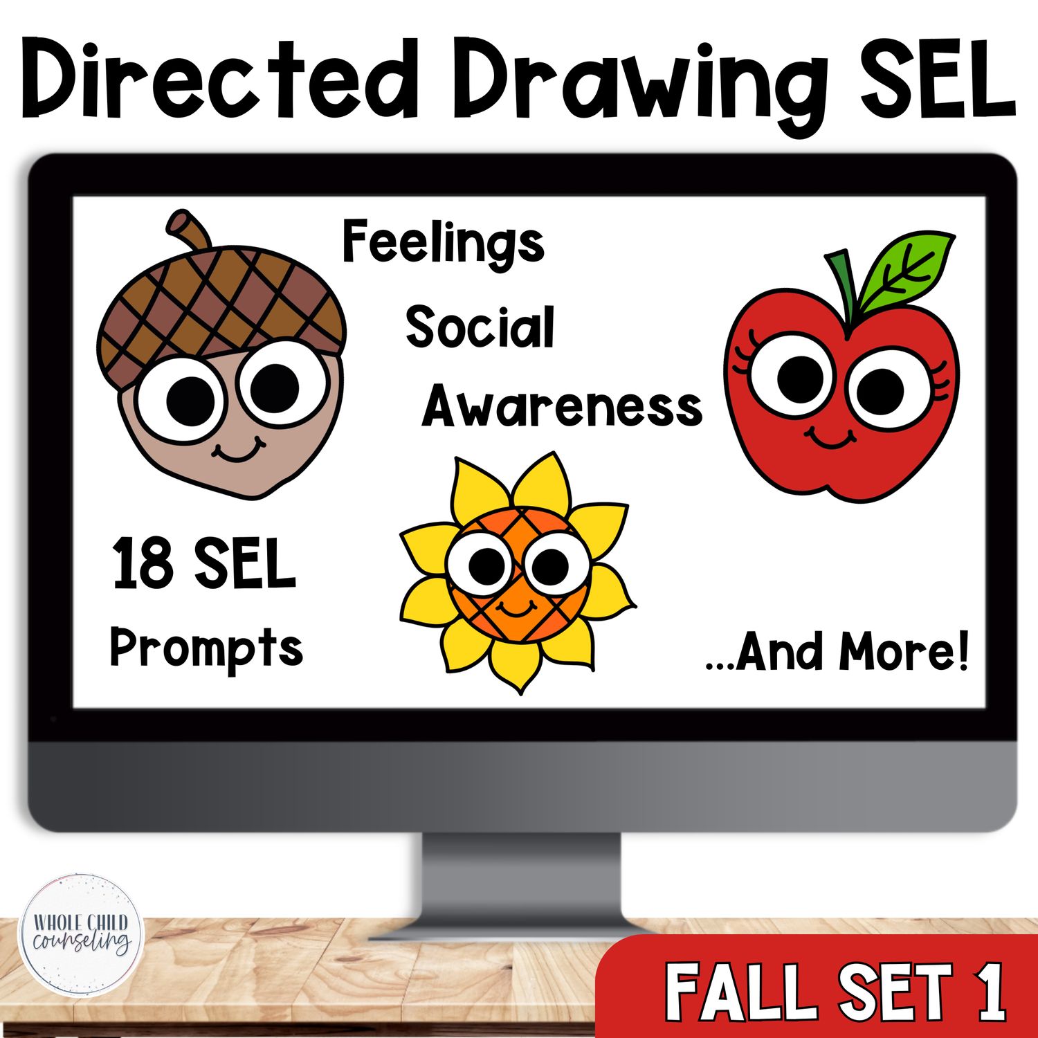 Directed Drawing Fall Set 1 Social Emotional Learning Activity