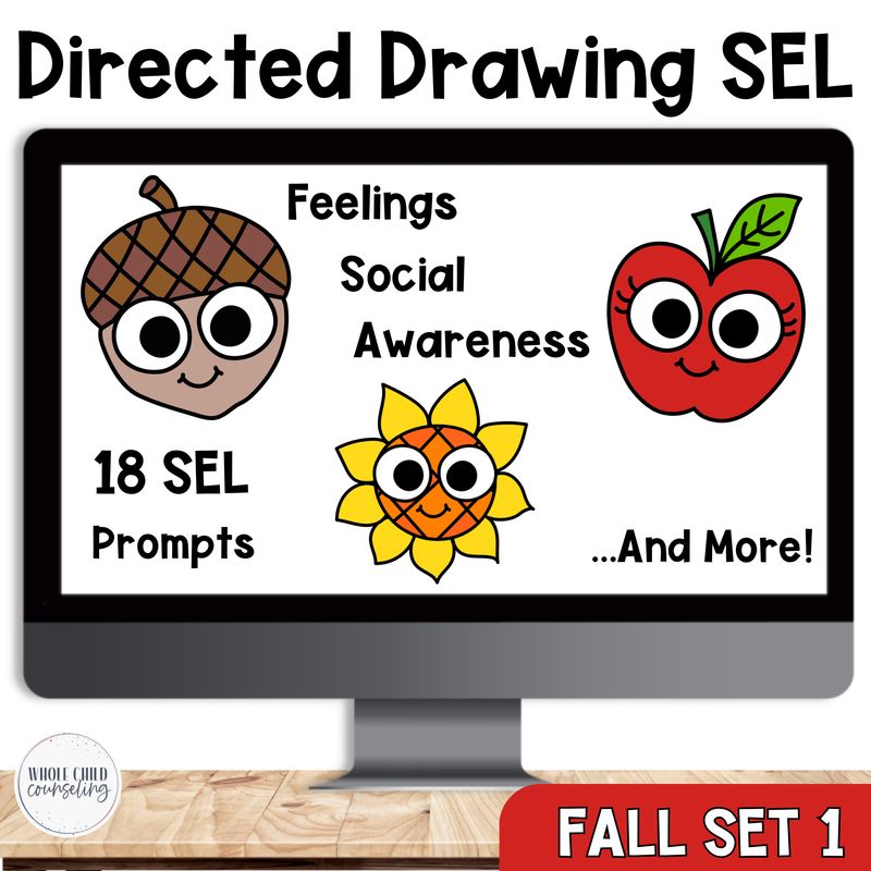 Directed Drawing Fall Set 1 Social Emotional Learning Activity