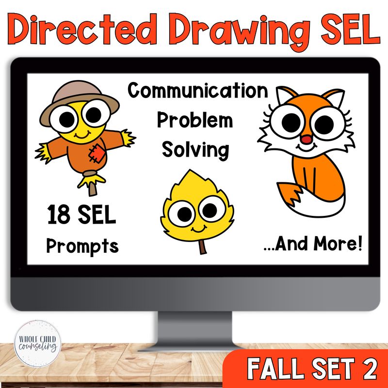 Directed Drawing Fall Set 2 Social Emotional Learning Activity
