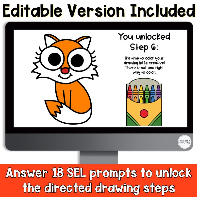 Directed Drawing Fall Set 2 Social Emotional Learning Activity
