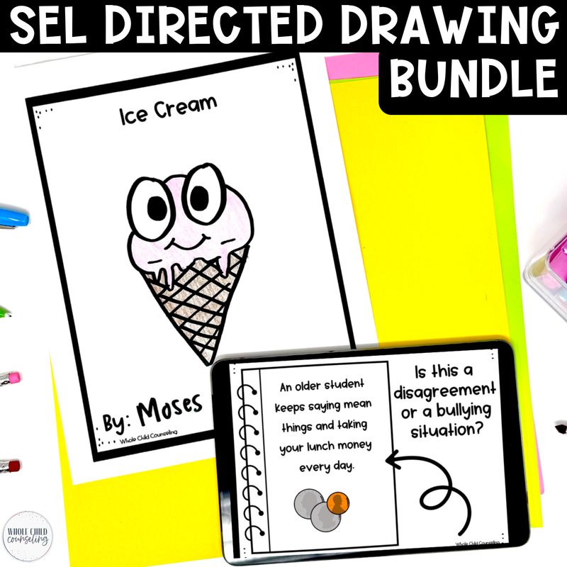Social Emotional Learning Guided and Directed Drawing Bundle