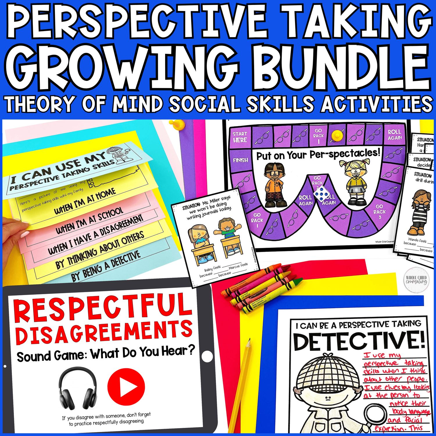 Perspective Taking &amp; Theory of Mind Social Skills Kids Activity Bundle