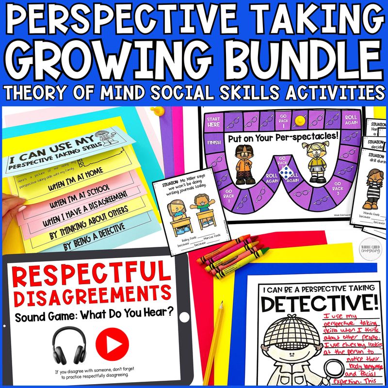 Perspective Taking &amp; Theory of Mind Social Skills Kids Activity Bundle
