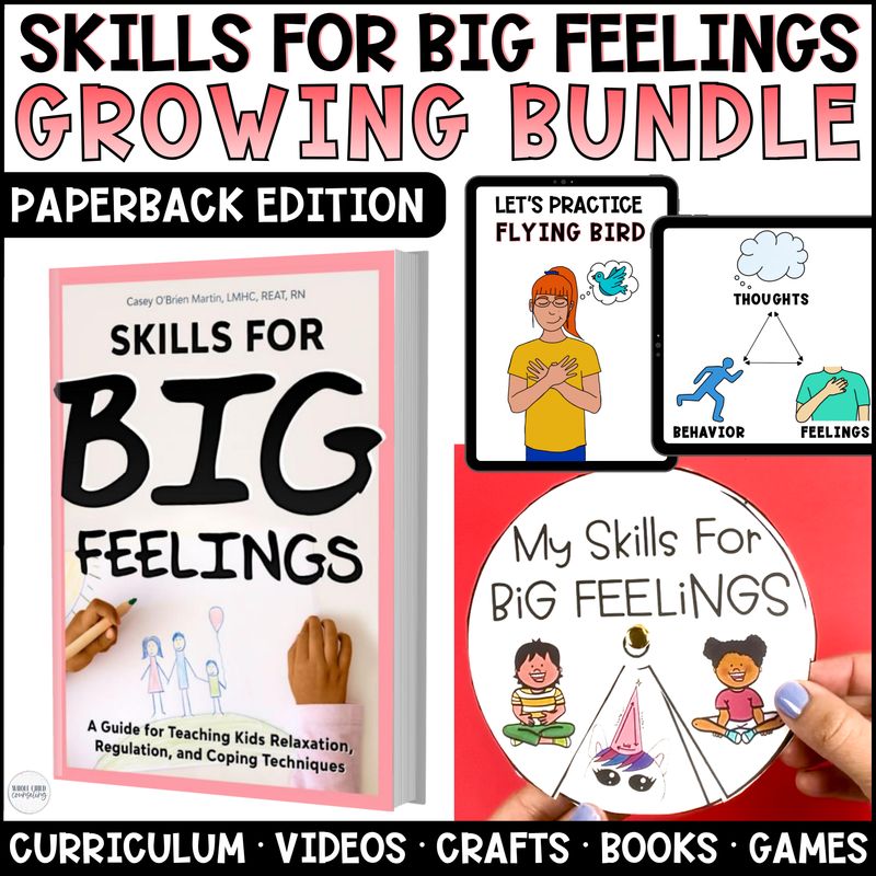 Paperback GROWING BUNDLE: Super Ultimate Skills for Big Feelings, Bonus Bundle + All The Games and Supplements!