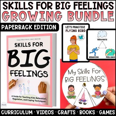Paperback GROWING BUNDLE: Super Ultimate Skills for Big Feelings, Bonus Bundle + All The Games and Supplements!