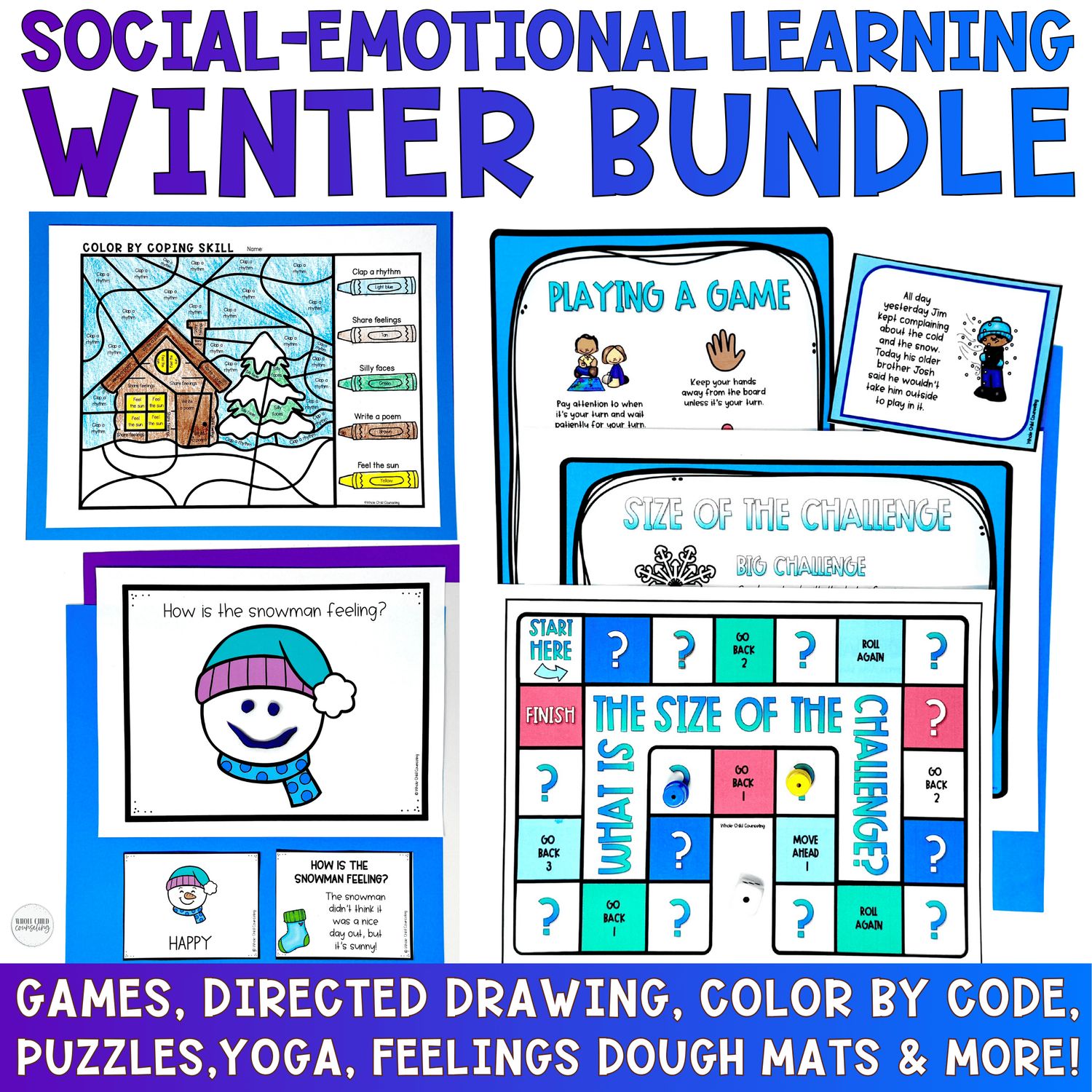 Winter Counseling and Social-Emotional Learning Bundle