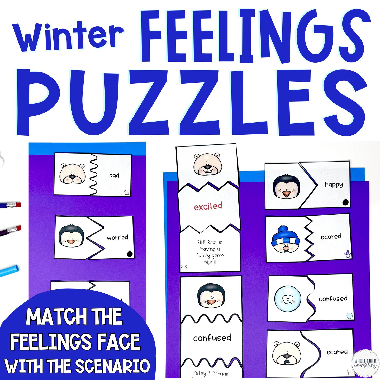 Winter Feelings Puzzles Activities