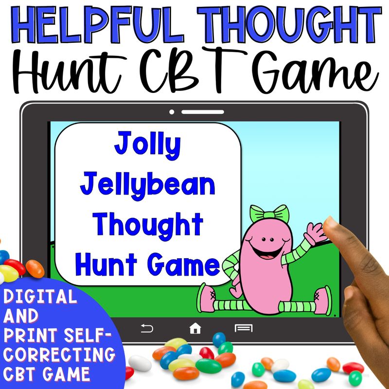 Jolly Jellybean Helpful Thought Hunt CBT Game: Skills for Big Feelings