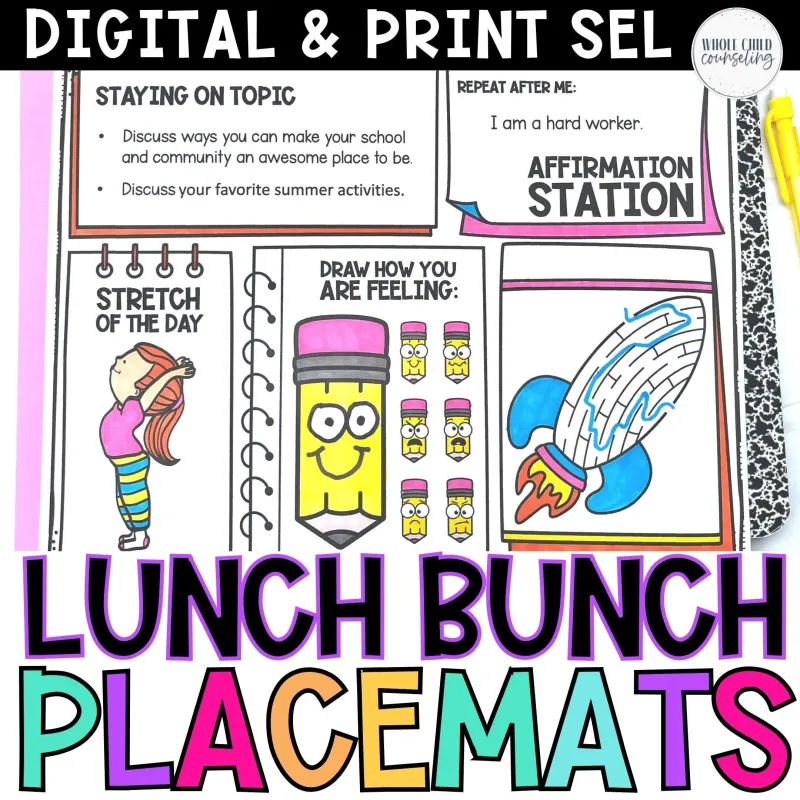 Lunch Bunch Placements Print and Digital