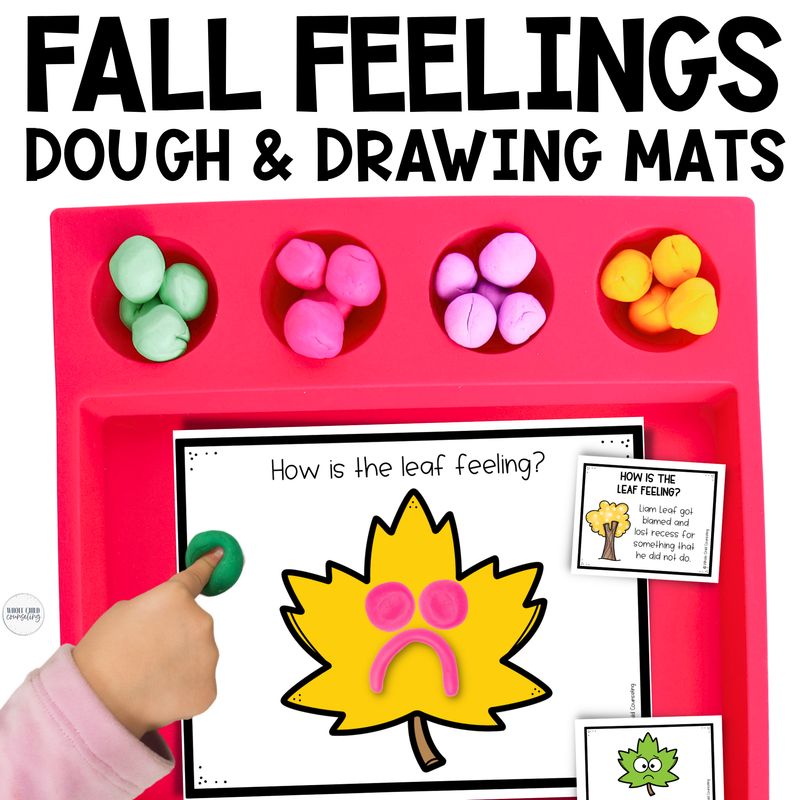 Fall and Autumn Feelings Play Dough and Drawing Mats