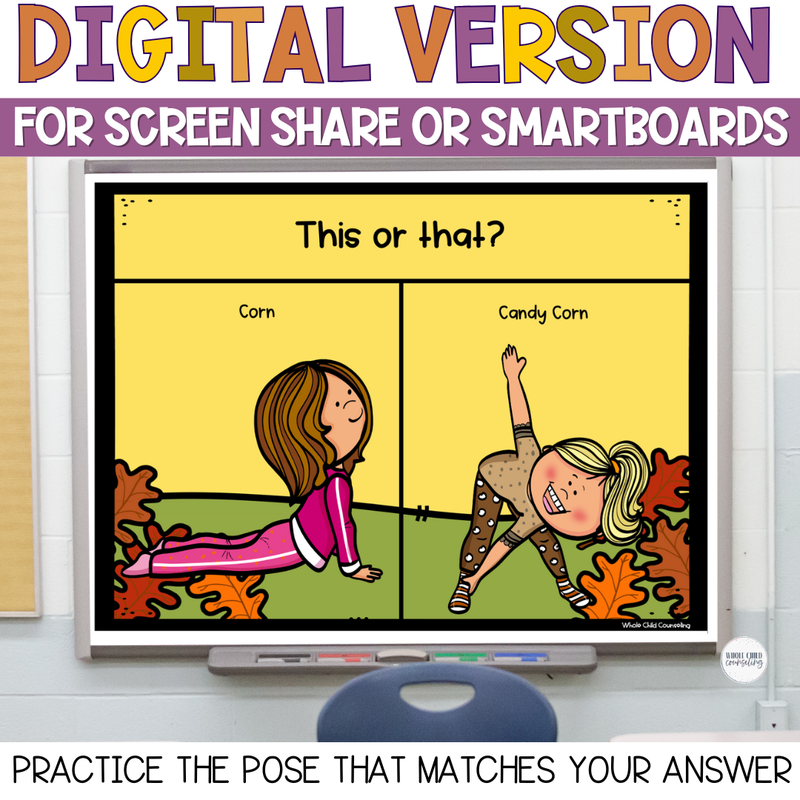 Autumn and Fall Would You Rather Yoga Game