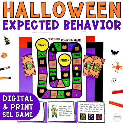 Halloween Expected vs. Unexpected Behavior Social Skills Game (Digital + Print)