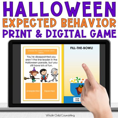 Halloween Expected vs. Unexpected Behavior Social Skills Game (Digital + Print)