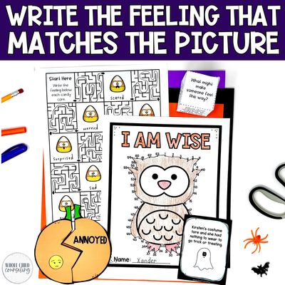 Halloween Feelings &amp; Positive Affirmation Mazes | SEL Activities