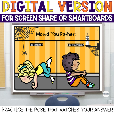Halloween Would You Rather Yoga Game | Digital + Print