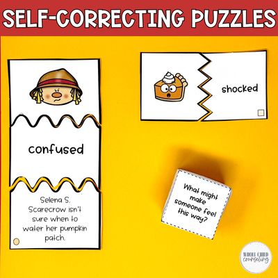 Thanksgiving Feelings Matching Puzzles | Emotions Identification &amp; SEL Activities for Kids