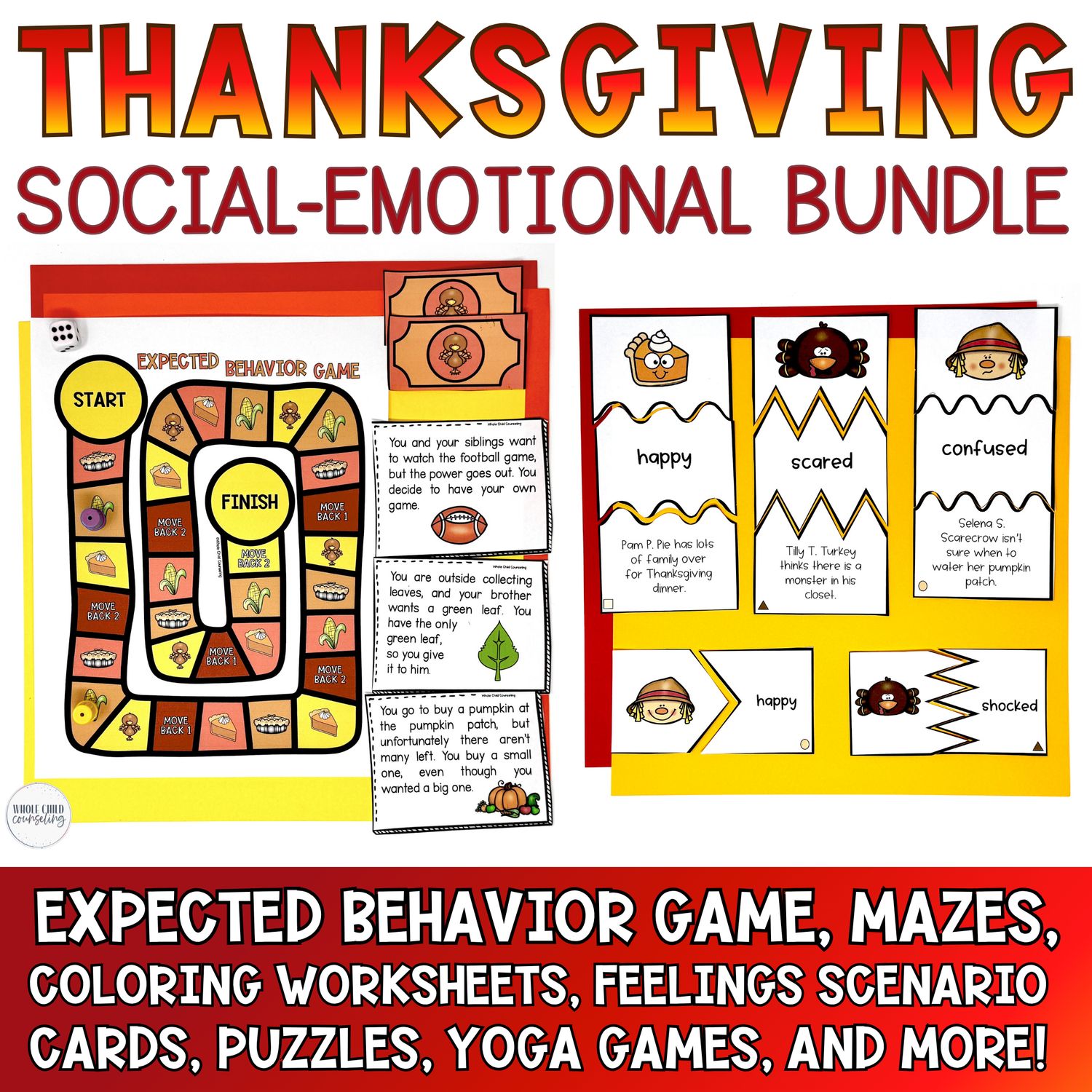 Thanksgiving SEL Activity Bundle
