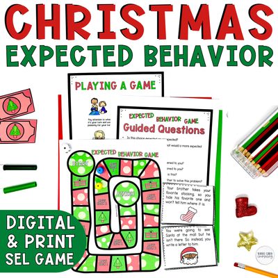 Christmas Expected vs. Unexpected Behavior Social Skills Game (Digital + Print)
