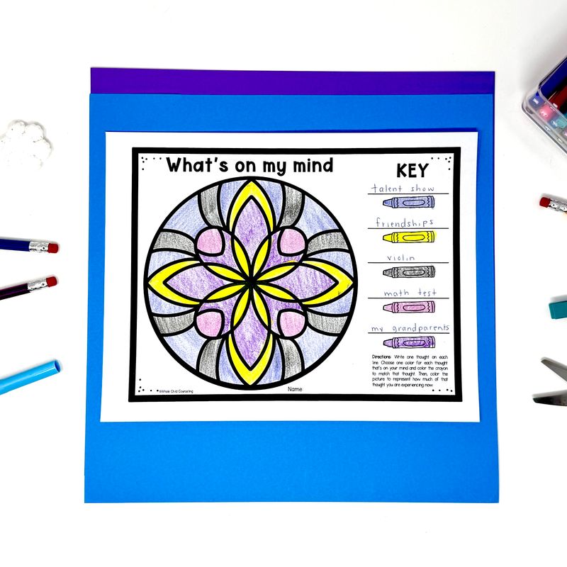 Winter Color by Code Feelings and Coping Skills Coloring Activity &amp; Digital Game Bundle