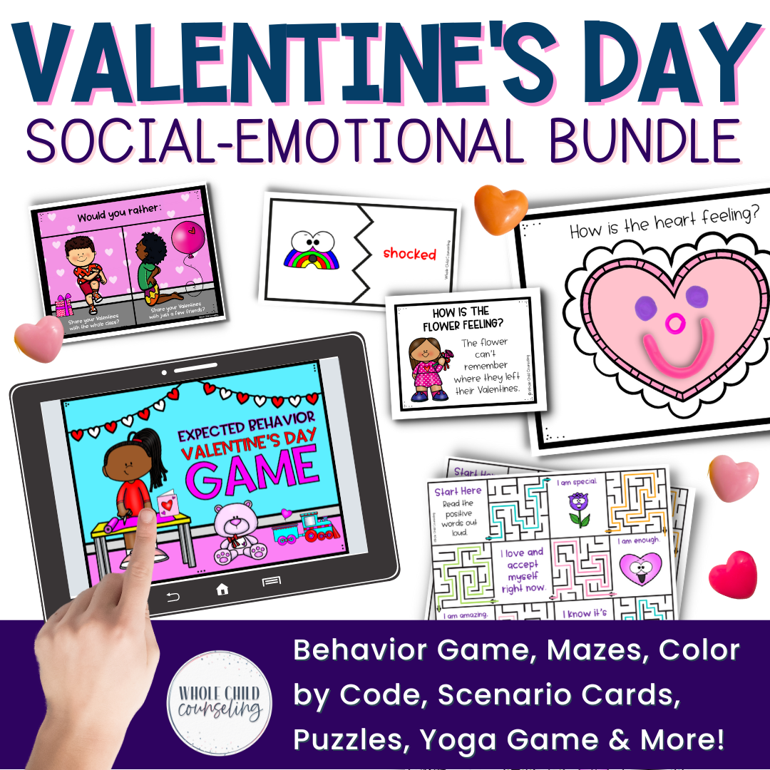 Valentine's Day Counseling + Social Emotional Learning Bundle