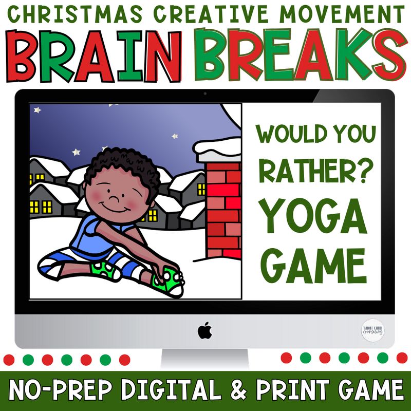 Christmas Would You Rather Creative Movement Yoga Game