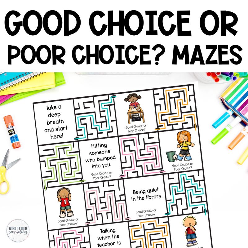 Good Choice or Poor Choice? Mazes