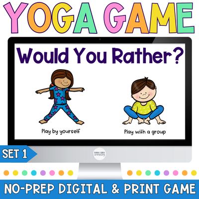 Would You Rather Yoga Game Set 1 | This or That Movement Brain Breaks (Digital + Print)