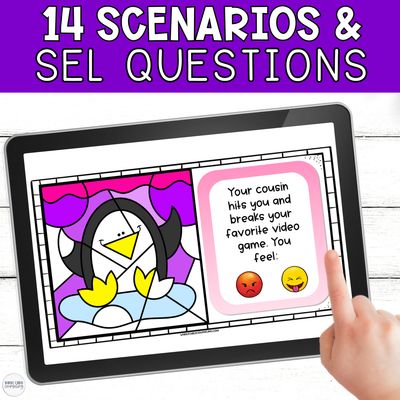 Penguin Color by Code | Winter Feelings &amp; Coping Skills SEL Activity