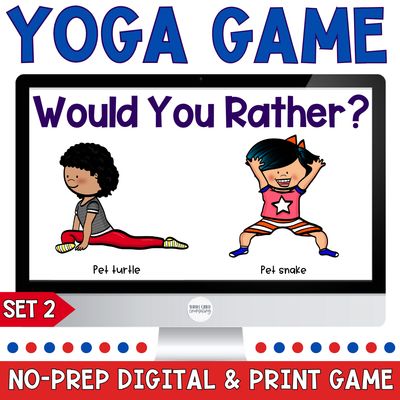 Would You Rather Yoga Game Set 2 | This or That Movement Brain Breaks (Digital + Print)