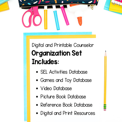 Counselor Organization Searchable Spreadsheet and Database Set