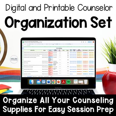 Counselor Organization Searchable Spreadsheet and Database Set