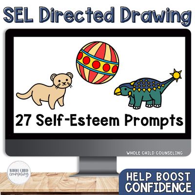 Self-Esteem SEL Directed Drawing Set 2 | Confidence &amp; Self-Awareness Activities