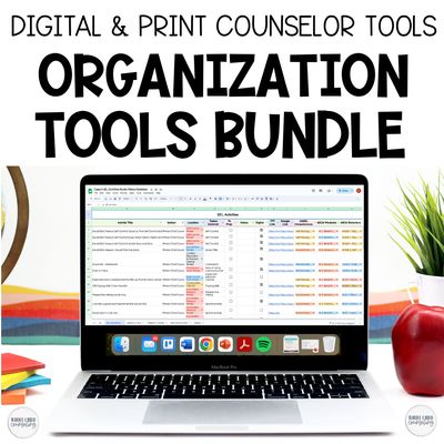 Counselor Organization Growing Bundle | Editable Planning Templates &amp; Logs