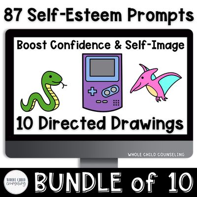 Self Esteem SEL Directed Drawing Bundle
