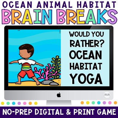 Ocean Habitat Would You Rather Yoga Game | Kids Movement &amp; SEL