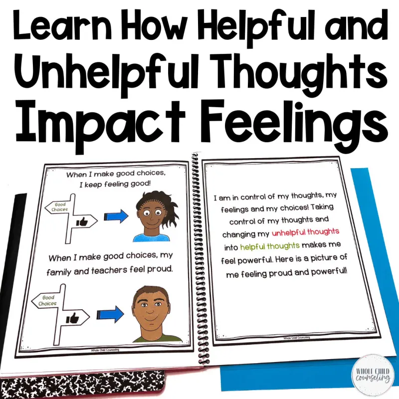 Thoughts, Feelings, and Choices Social Story CBT Workbook