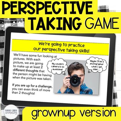 Two Thoughts Perspective Taking Game | Grownup Photos, Flexible Thinking &amp; Social Skills