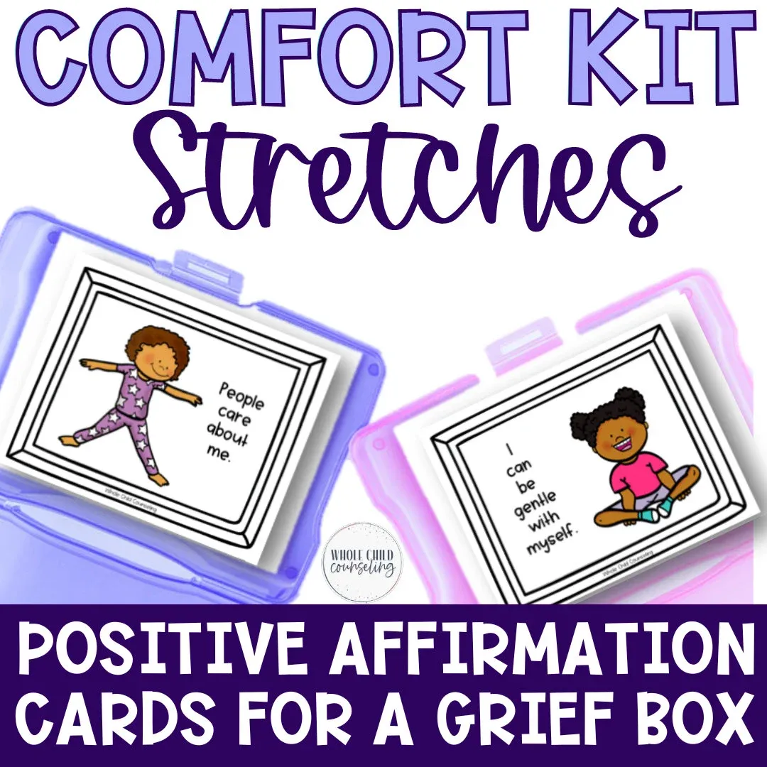 Positive Affirmation Yoga Cards for Grief, Loss, Trauma, Calm Corners, and More