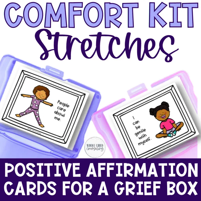 Positive Affirmation Yoga Cards for Grief, Loss, Trauma, Calm Corners, and More