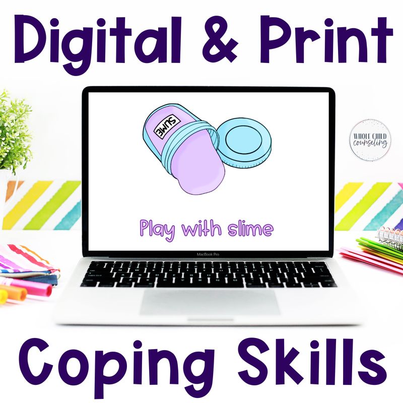 100 Coping Skills Cards, Posters, Checklists, Sorting Mats, and More: Digital and Print