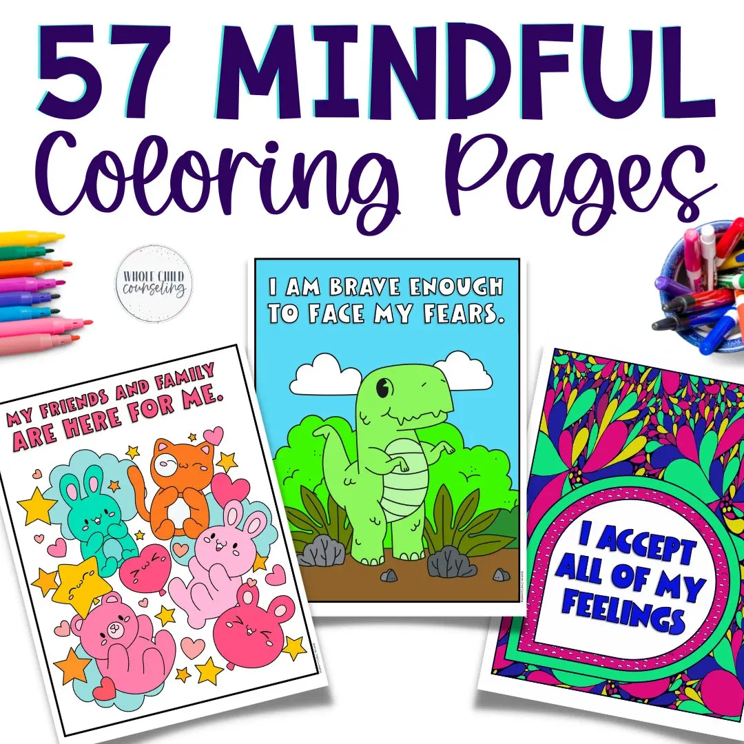 57 Mindful Coloring Pages for Calm Corner, Grief, Loss, Trauma