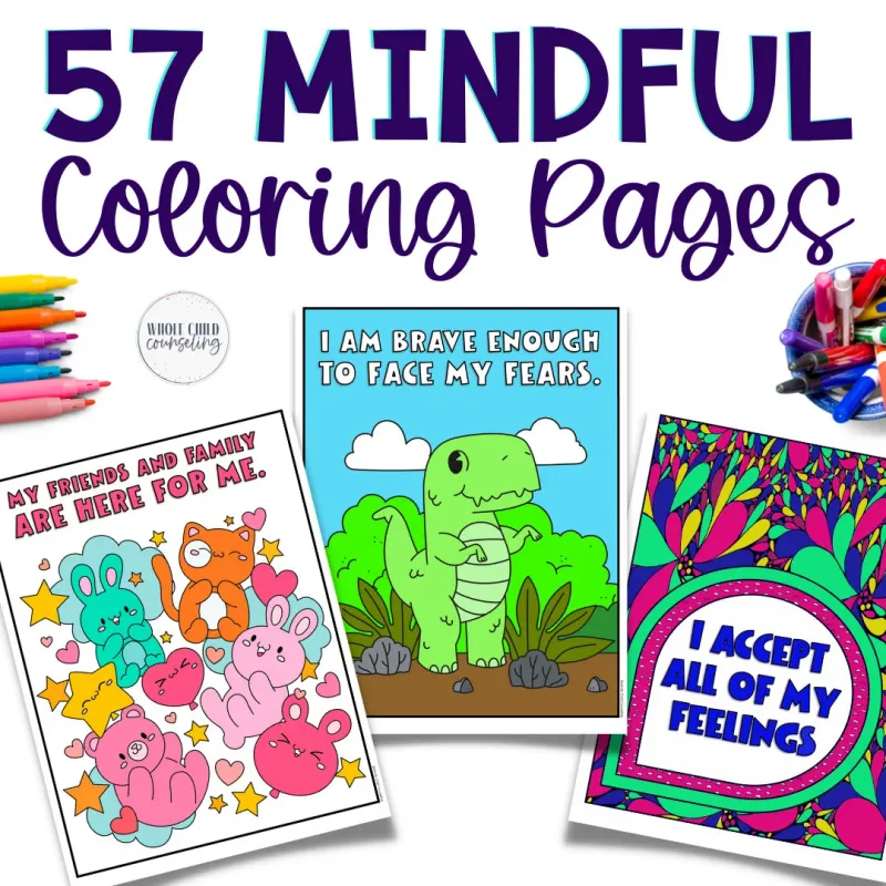 57 Mindful Coloring Pages for Calm Corner, Grief, Loss, Trauma