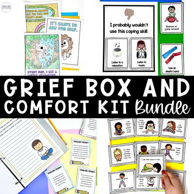 Grief Box &amp; Comfort Kit Bundle | Grief Activities for Kids