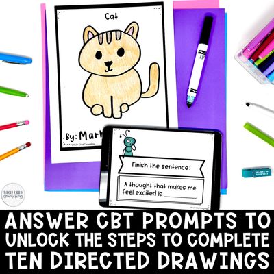 CBT Activities Growing Bundle: Workbooks, Games, Directed Drawing, and More