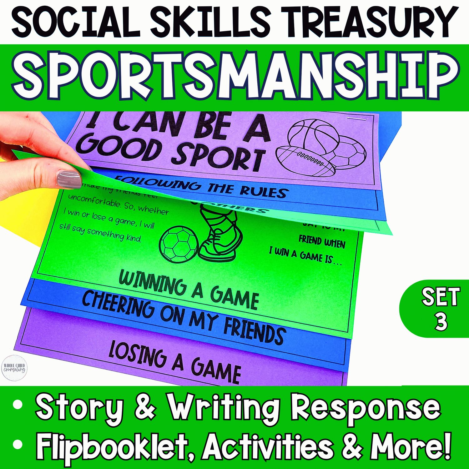 Sportsmanship Social Skills Game Digital and Print Set 3